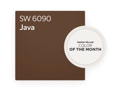 Sherwin-Williams' November 2021 Color of the Month SW 6090 Java.