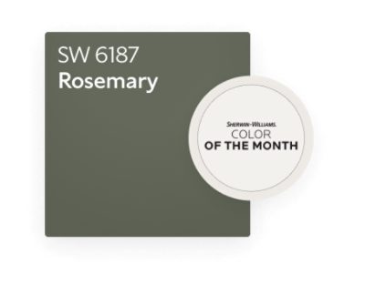 Sherwin-Williams Color of the Month Rosemary SW 6187.