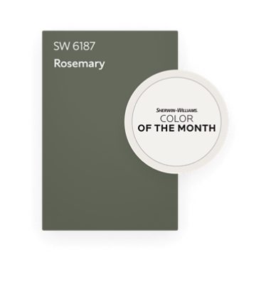 Sherwin-Williams Color of the Month Rosemary SW 6187.