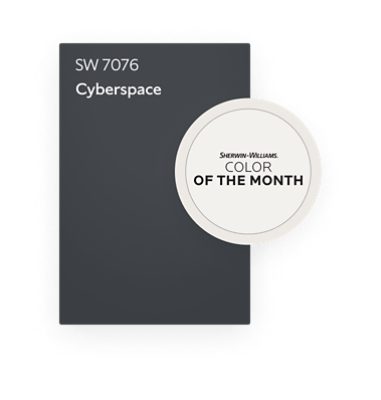 Sherwin-Williams' October 2021 Color of the Month SW 7076 Cyberspace.