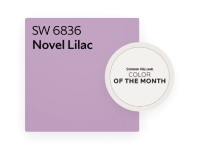 Sherwin-Williams Color of the Month Novel Lilac.