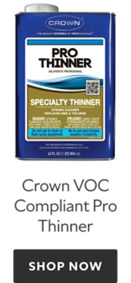 Crown VOC Complaint Pro Thinner. Shop Now.