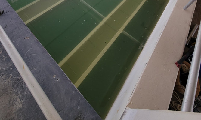 Restored gravity filter basins
