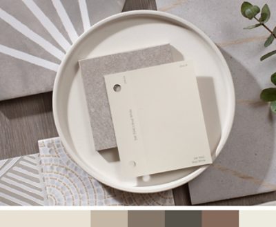  (right) white color chip on top of neutral stones.