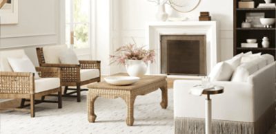 A bright living room. 