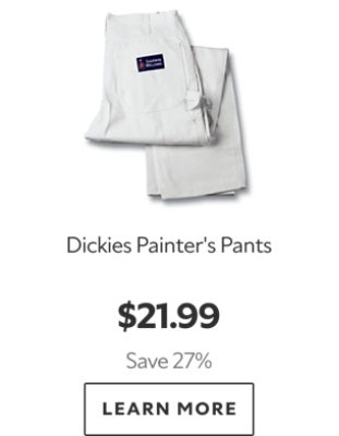 Dickies Painter's Pants. $21.99. Save 27%. Learn more.