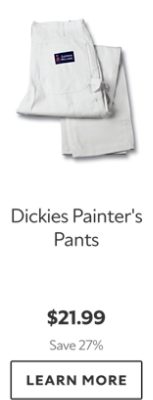 Dickies Painter's Pants. $21.99. Save 27%. Learn more.