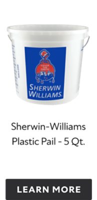 Learn more about how to get a free Sherwin-Williams 5 quart Plastic Pail.