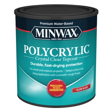 Minwax polycrylic.