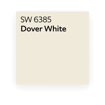 Color chip of Dover White SW 6385.