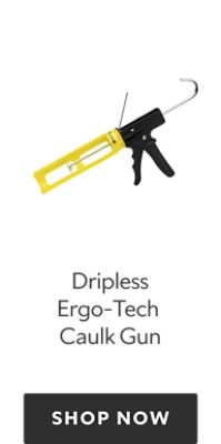 A yellow dripless ergo-tech caulk gun. Shop now.