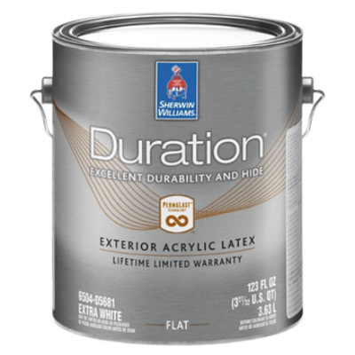 Sherwin-Williams Duration Exterior Acrylic Latex paint.