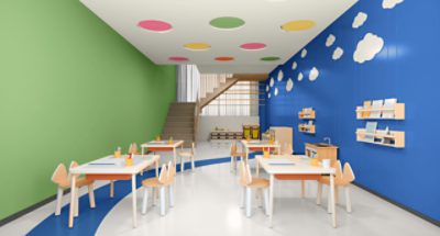 A colorful classroom.