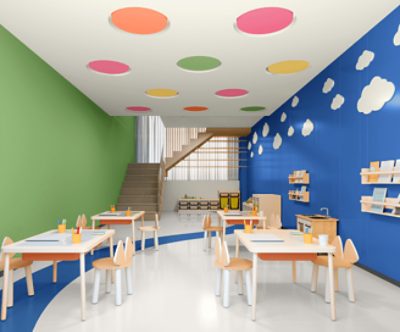 A colorful classroom.