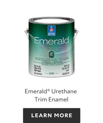 Can of Sherwin-Williams Emerald Urethane Trim Enamel, learn more.