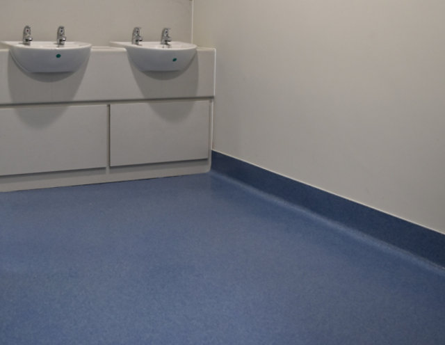 durable flooring in commercial restroom