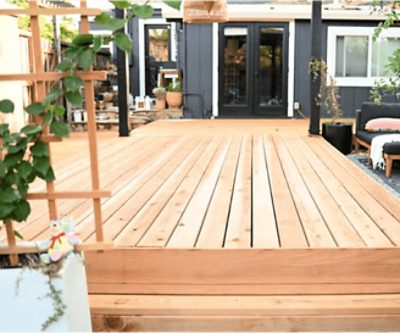 A light stained deck.