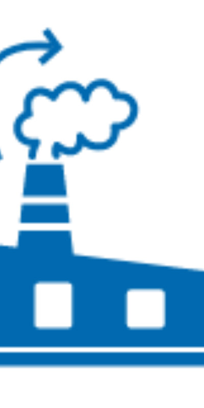 factory with smoking chimney icon