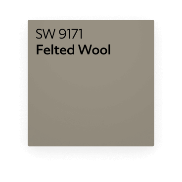 Color chip of Felted Wool SW 9171.