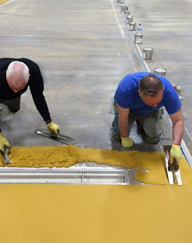 Hartsat golv i bearbetningsanläggning för livsmedel