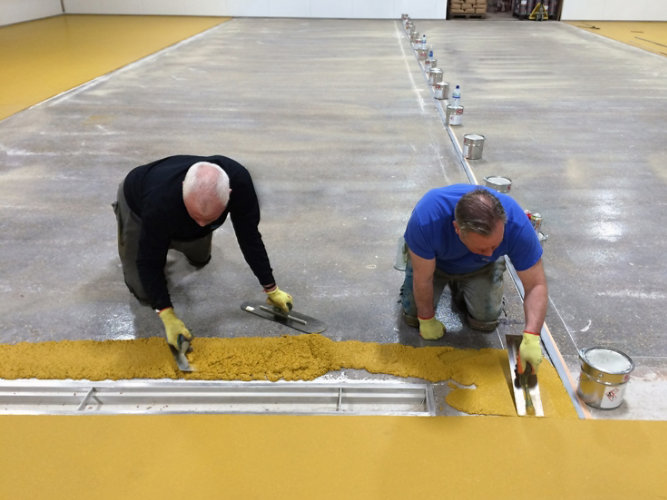 resin flooring application