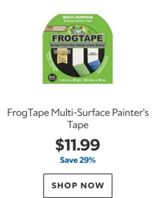 FrogTape Multi-Surface Painter's Tape. $11.99, save 29%. Shop now.