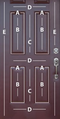 Front door painting diagram. 