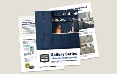 Gallery Series™ Cabinet Refinishing Guide PDF pages.