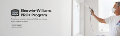 Sherwin-Williams Pro Plus Program. An exclusive program designed to help you manage and grow your business. Learn More.