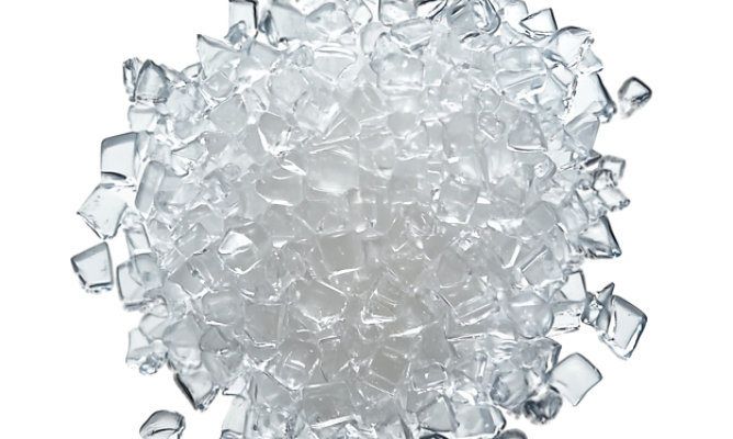 pile of glass flakes