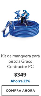 Kit de manguera para pistola Graco Contractor PC. $349. Ahorra 23%. Compra ahora.