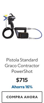 Pistola Standard Graco Contractor PowerShot. $715. Ahorra 16%. Compra ahora.