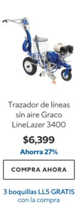 Trazador de líneas sin aire Graco LineLazer 3400. $6399. Ahorra 27%. Compra ahora. 3 boquillas LL5 gratis con la compra.