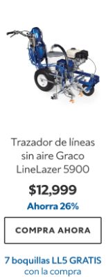 Trazador de líneas sin aire Graco LineLazer 5900. $12999. Ahorra 26%. Compra ahora. 7 boquillas LL5 gratis con la compra.