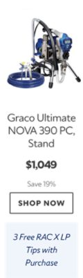 Graco Ultimate NOVA 390 PC, Stand. $1,049. Save 19%. Shop now. 3 Free RAC X LP Tips with Purchase.