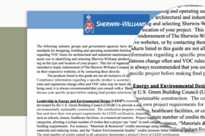 A document example with a section magnified.