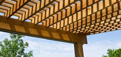 A stained pergola.