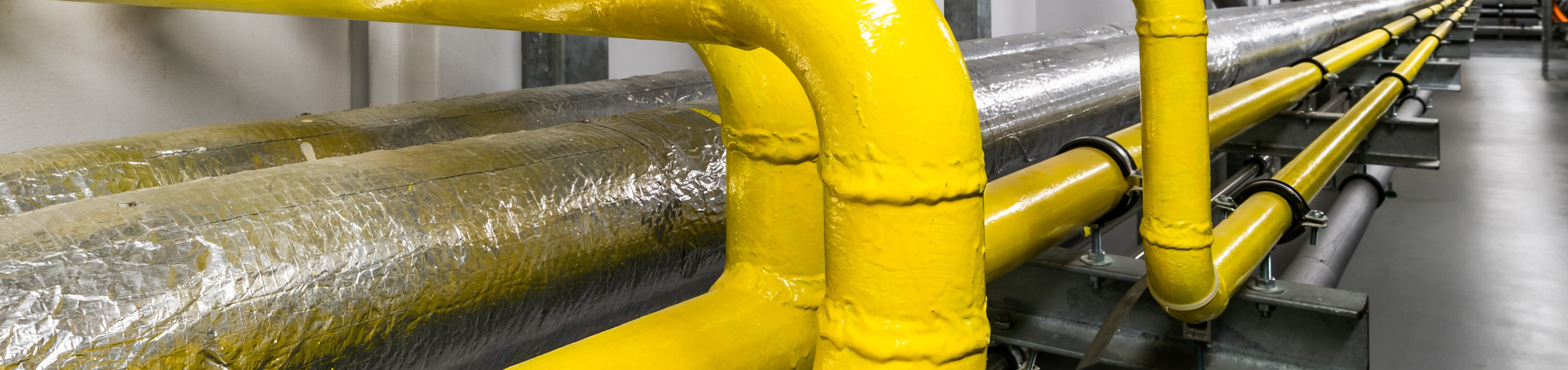 yellow coated heat pipes