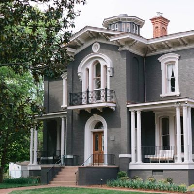 A historic home painted SW 7048, SW 7634 and SW 6045 by @doublehunghistoric.