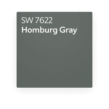 Color chip of Homburg Gray SW 7622.