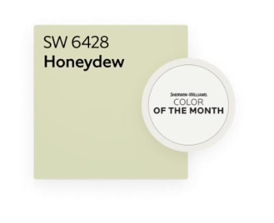 Sherwin-Williams Color of the Month. SW 6428 Honeydew.