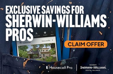 Exclusive Savings for Sherwin-Williams Pros. Run your painting business on Housecall Pro, with the Sherwin-Williams Catalog built in. Claim Offer.