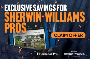 Exclusive Savings for Sherwin-Williams Pros. Run your painting business on Housecall Pro, with the Sherwin-Williams Catalog built in. Claim Offer.