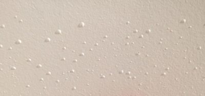 Paint blistering.