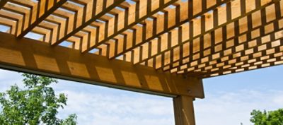A stained pergola.