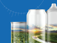 cans with farm scene overlay