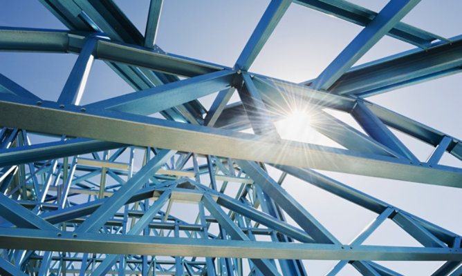 Metal home construction framing