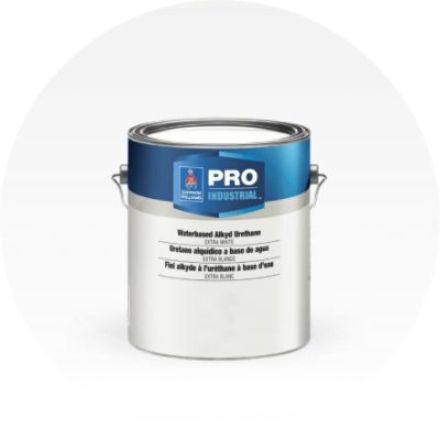 A can of Pro Industrial Waterbased Alkyd Urethane.