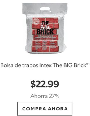 Bolsa de trapos Intex The BIG Brick™. $22.99. Ahorra 27%. Compra ahora.