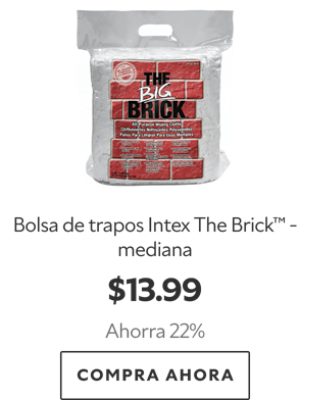 Bolsa de trapos Intex The Brick™ - mediana. $13.99. Ahorra 22%. Compra ahora.